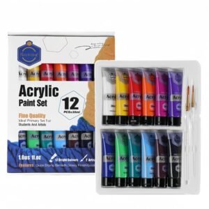 Keep Smiling Acrylic Paints 30ml Tube Set – 12 Colors