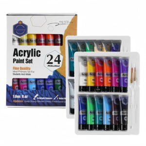 Keep Smiling Acrylic Paints 30ml Tube Set – 24 Colors