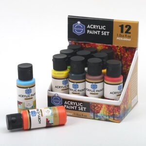 Keep Smiling Premium Acrylic Paint Set 12 Pack 60ml