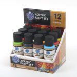 Keep Smiling Premium Acrylic Paint Set 12 Pack 60ml