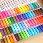 36 Colours Double Head Coloured Markers Set Dual Tip Brush & Fineliner