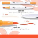 48 Colours Double Head Coloured Pen Set Dual Tip Brush & Fineliner