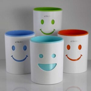 Smiley Face Plastic Pen Holder