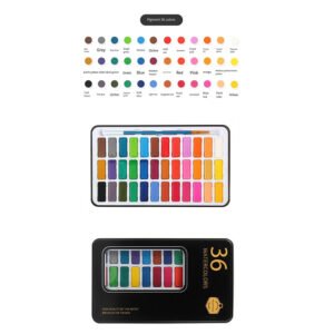 Keep Smiling Watercolor 36 color Tin Set