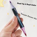 QUWOO Dual-Tip Dual-Color Glitter Marker Set